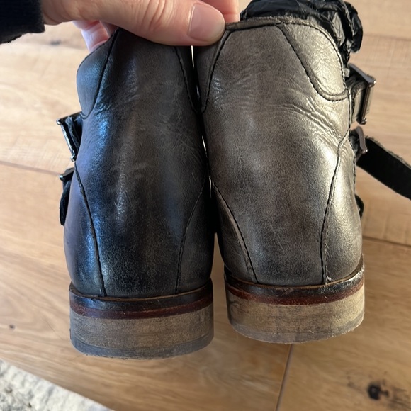 Free people leather boots grey worn once - Picture 3 of 6